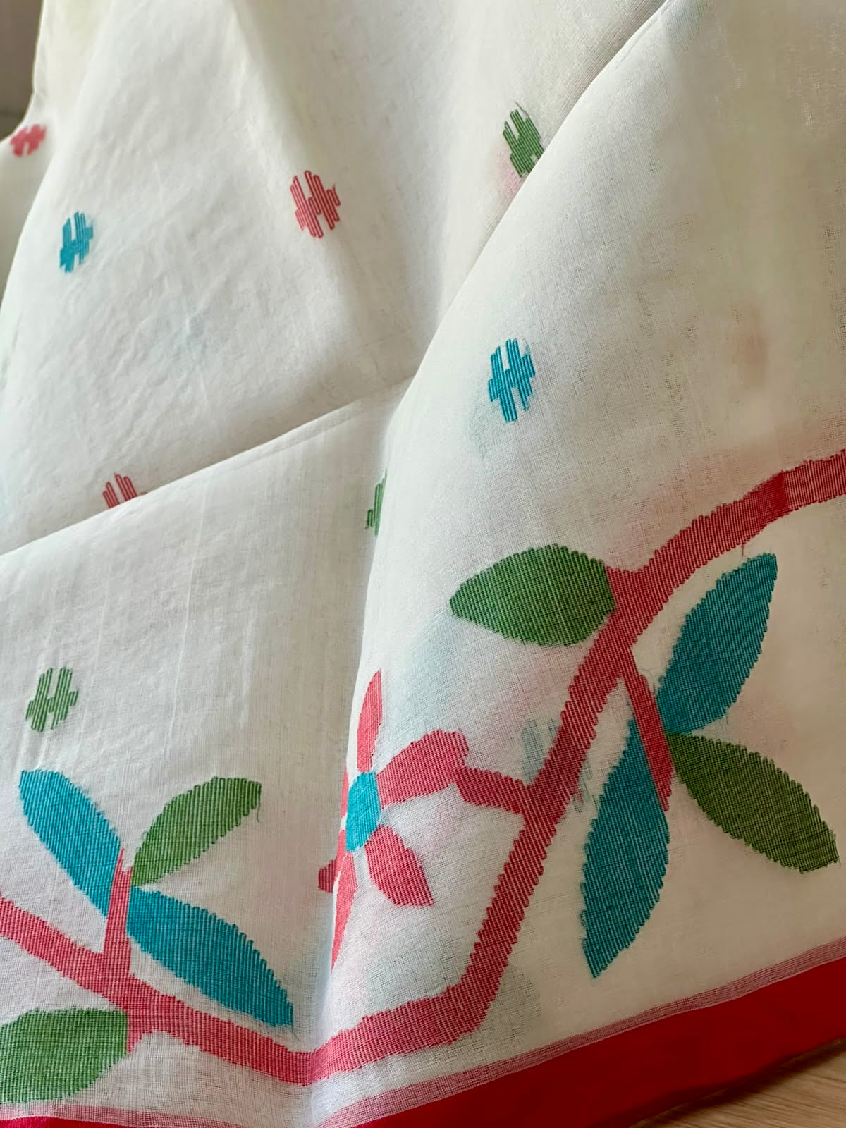 Pure Muslin Needle Jamdani Saree