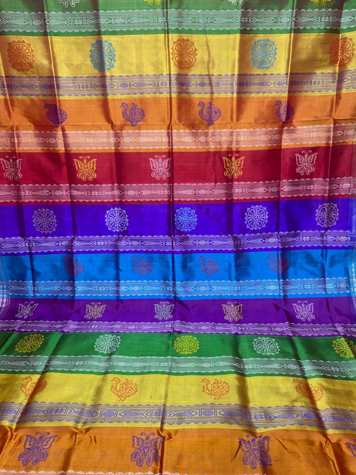 Rudraksha Charm Berhampuri Silk Saree