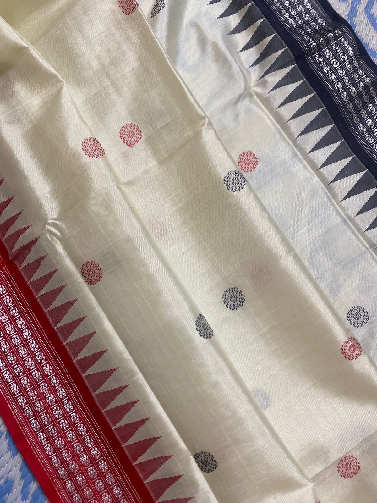 Rudraksha Charm Berhampuri Silk Saree