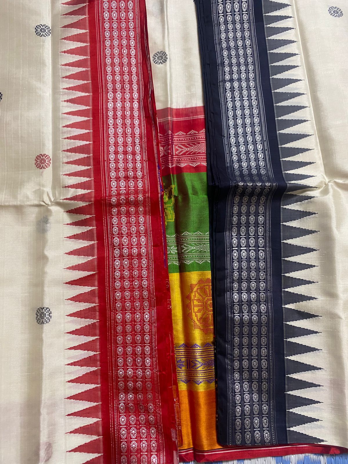 Rudraksha Charm Berhampuri Silk Saree