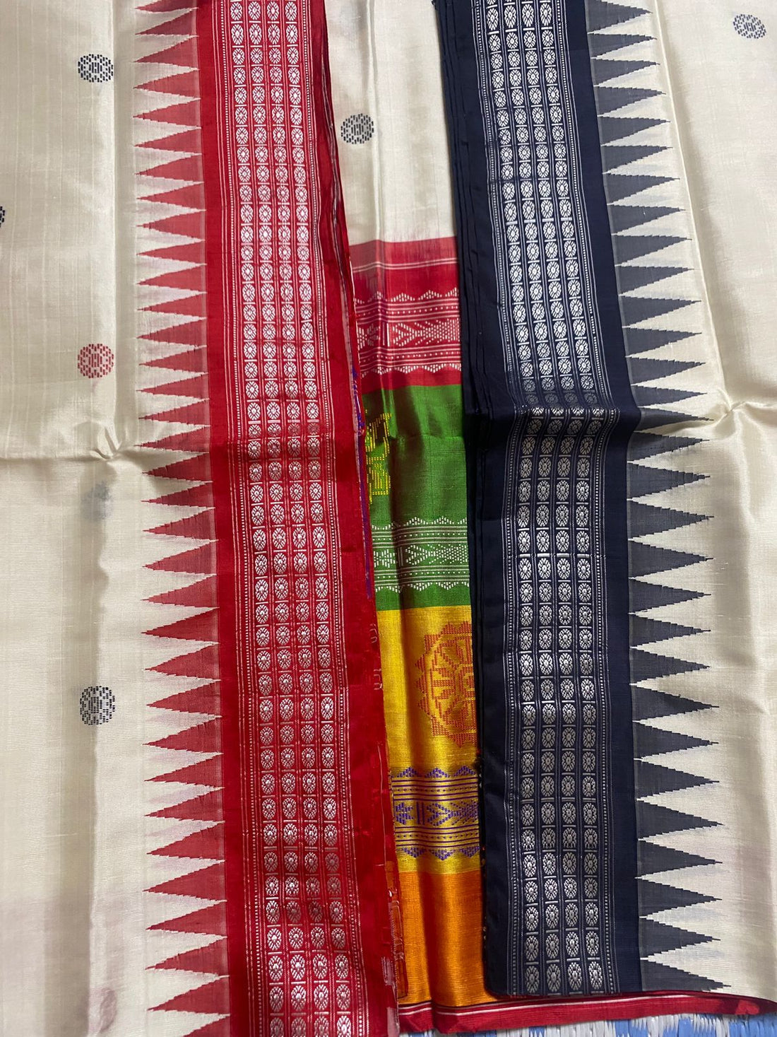 Rudraksha Charm Berhampuri Silk Saree