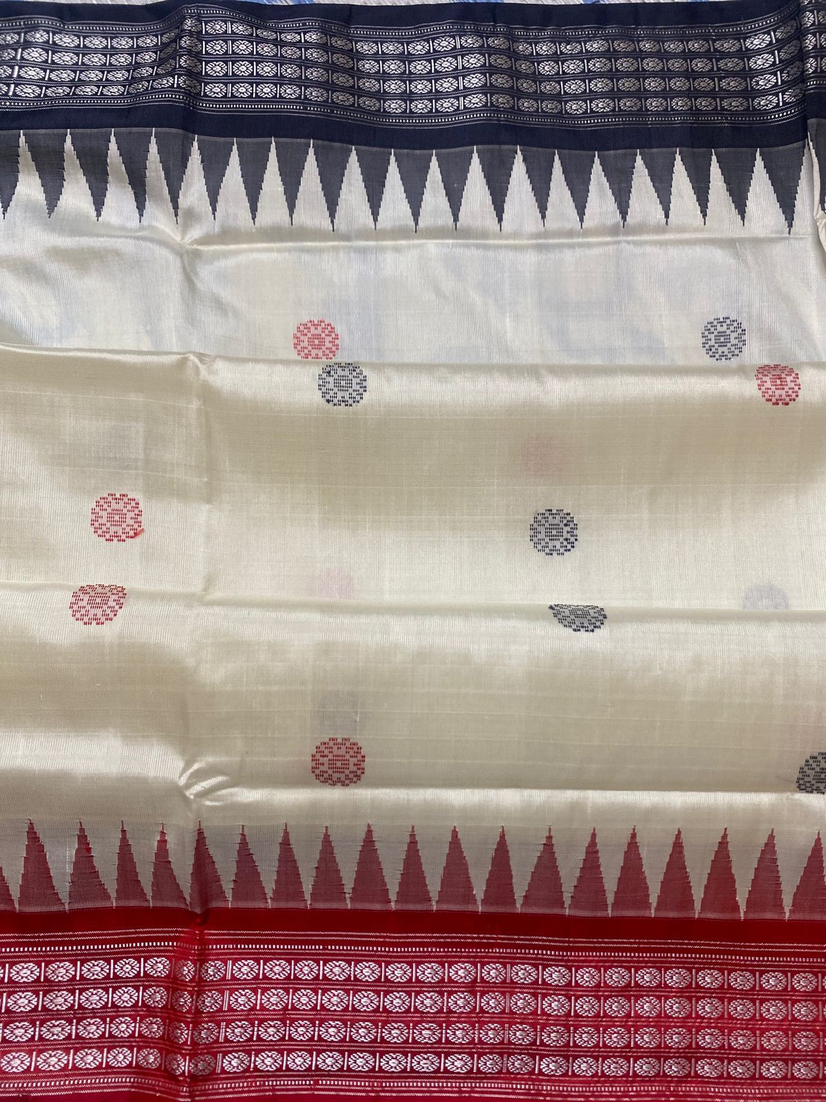 Rudraksha Charm Berhampuri Silk Saree