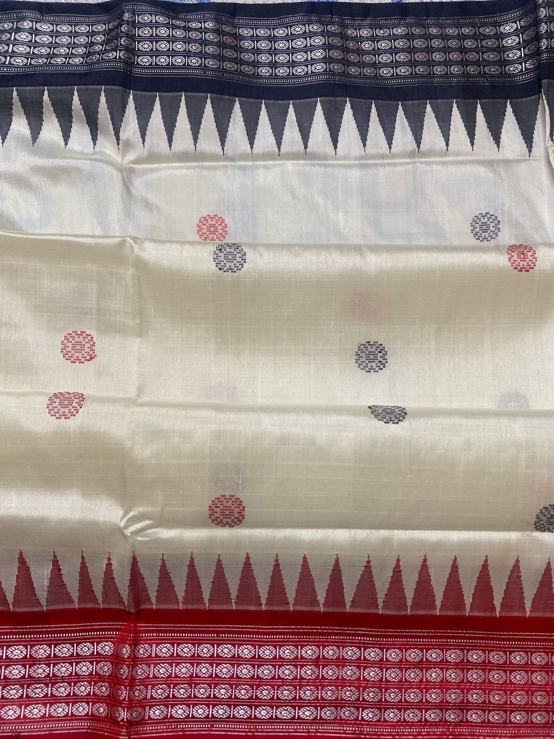 Rudraksha Charm Berhampuri Silk Saree