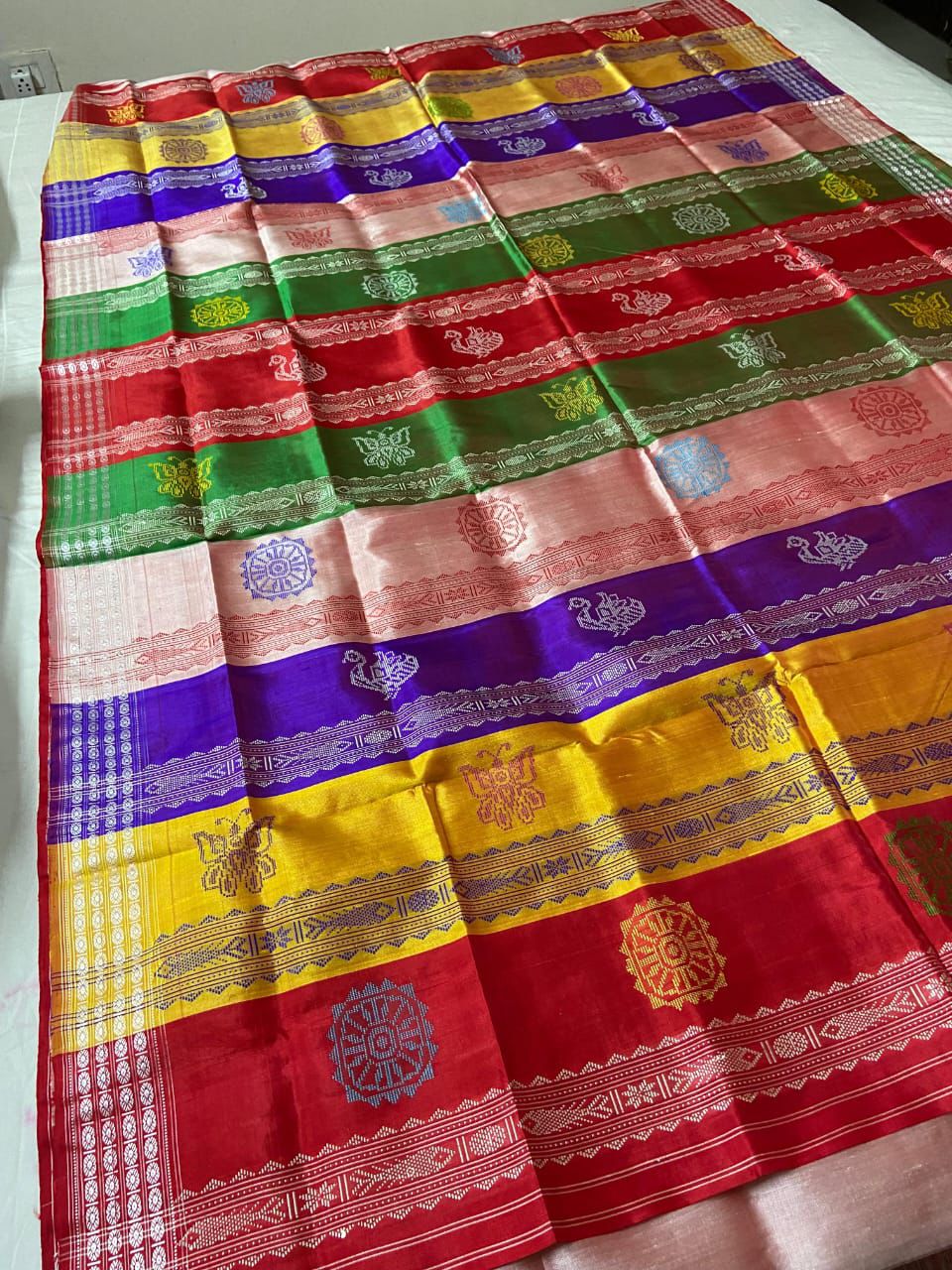Rudraksha Glow Berhampuri Silk Saree