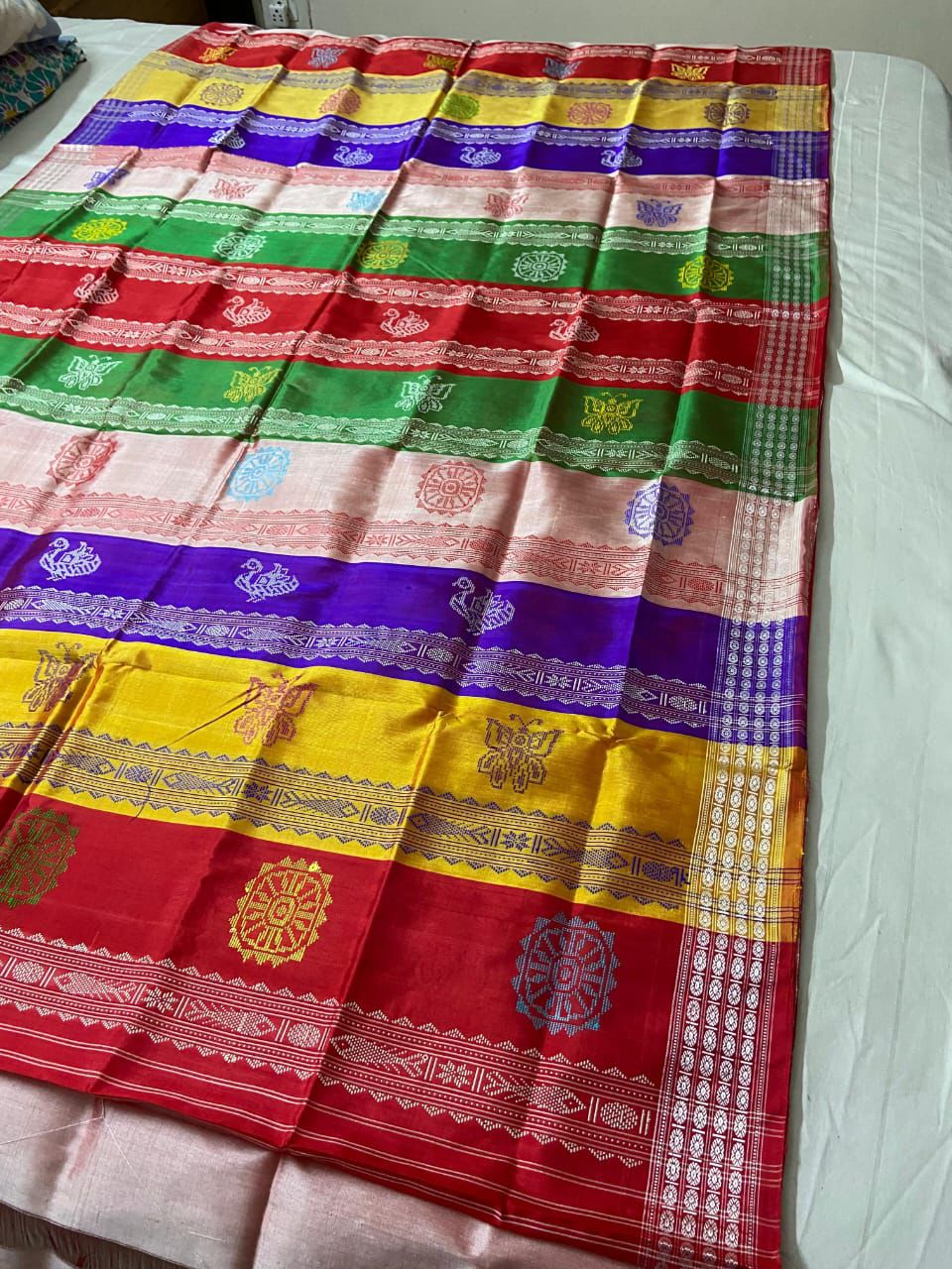 Rudraksha Glow Berhampuri Silk Saree