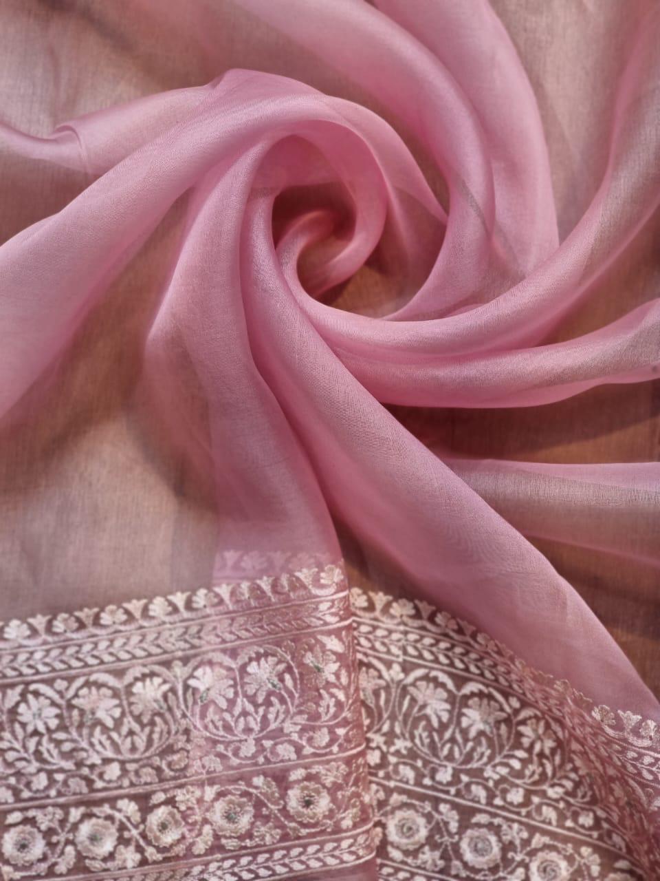 Parsi Jaal Organza Silk Saree