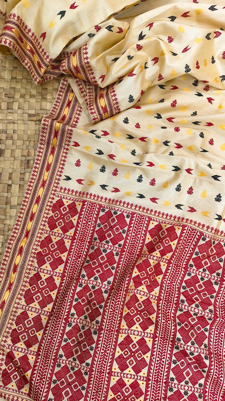 Radiant Heritage Assam Tussar Silk Saree