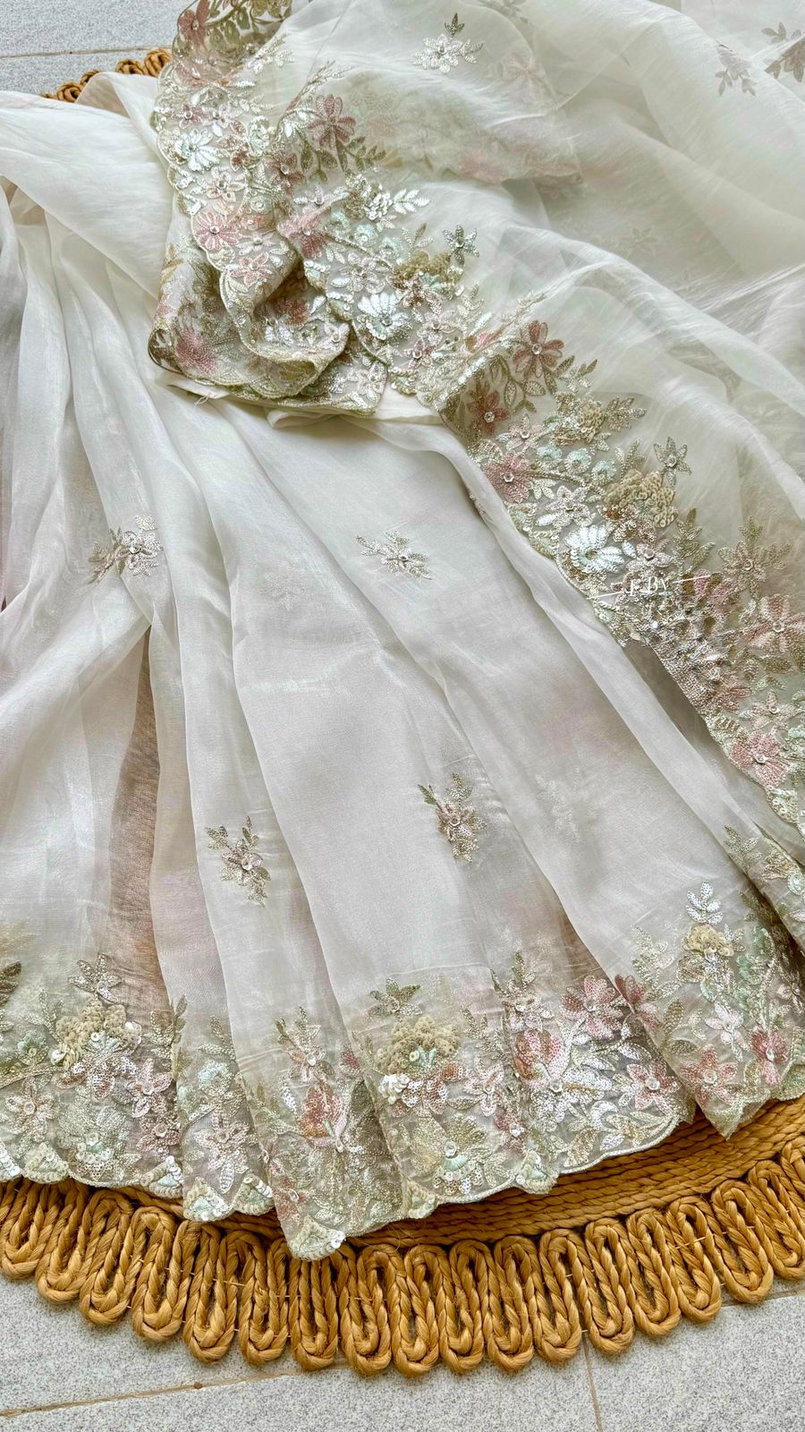 Luxe Pitta-Inspired Premium Organza Designer Saree  - AVAILABLE ON PRE ORDER