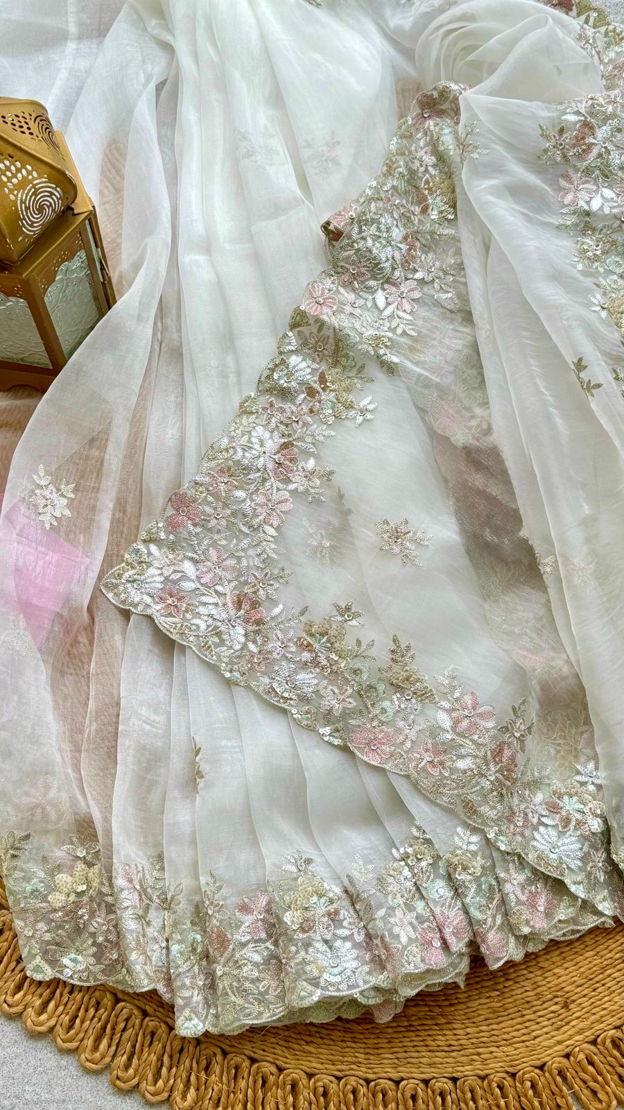 Luxe Pitta-Inspired Premium Organza Designer Saree  - AVAILABLE ON PRE ORDER