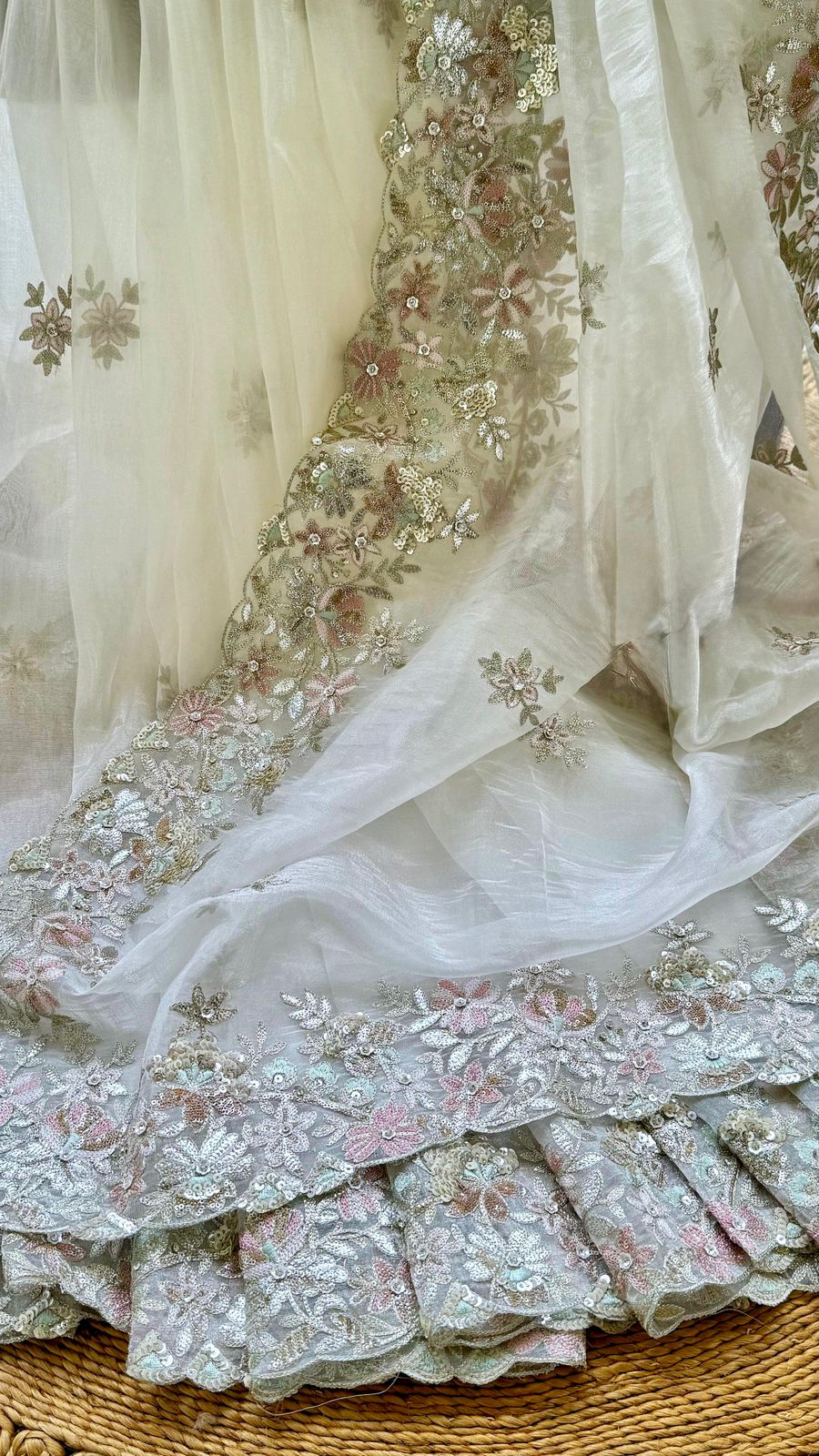 Luxe Pitta-Inspired Premium Organza Designer Saree  - AVAILABLE ON PRE ORDER