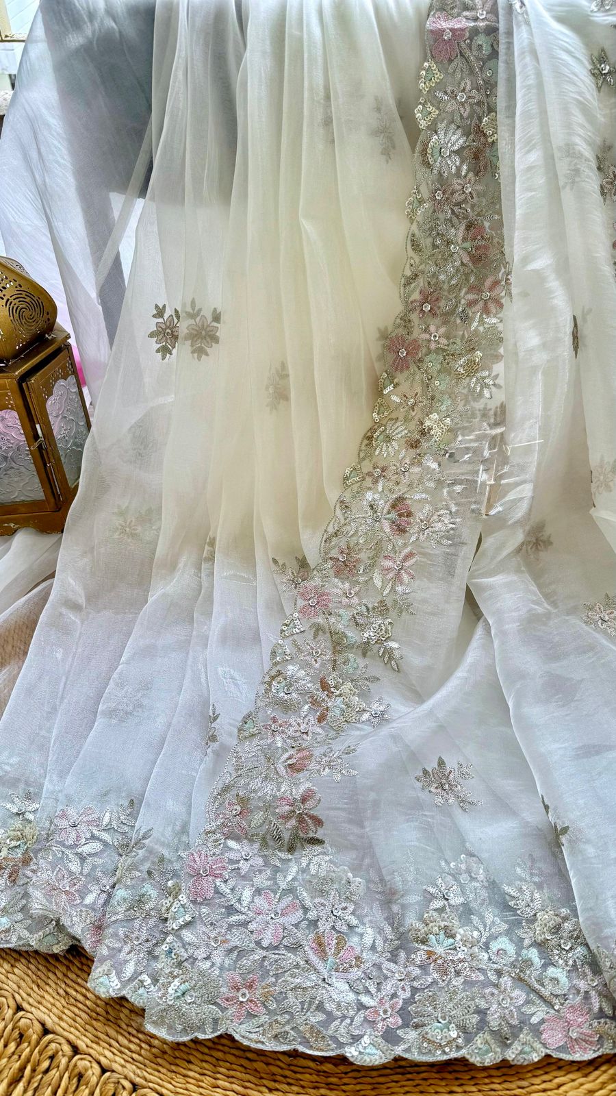 Luxe Pitta-Inspired Premium Organza Designer Saree  - AVAILABLE ON PRE ORDER