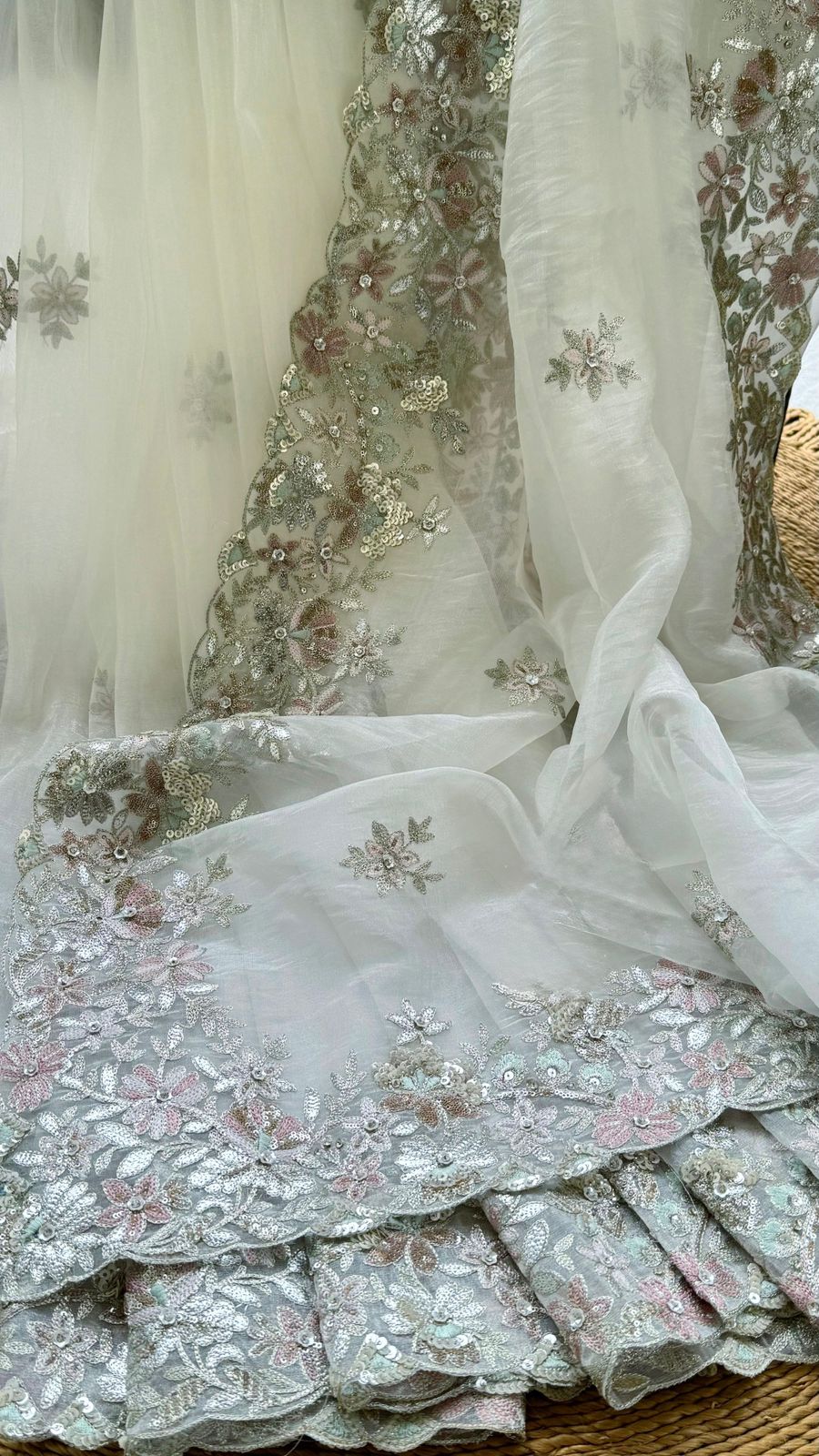 Luxe Pitta-Inspired Premium Organza Designer Saree  - AVAILABLE ON PRE ORDER