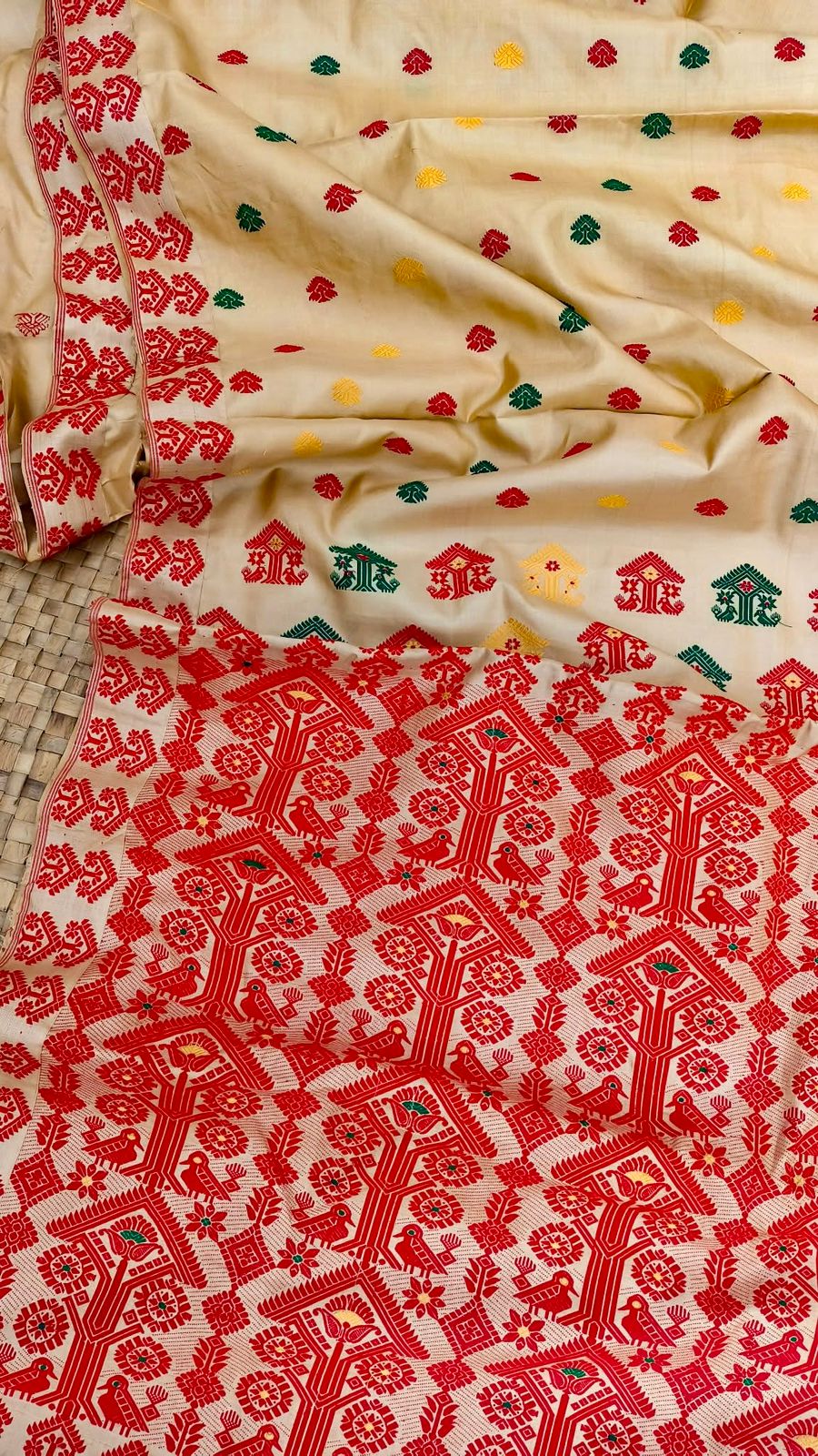 Rangratna Pure Tussar Assam Silk Saree