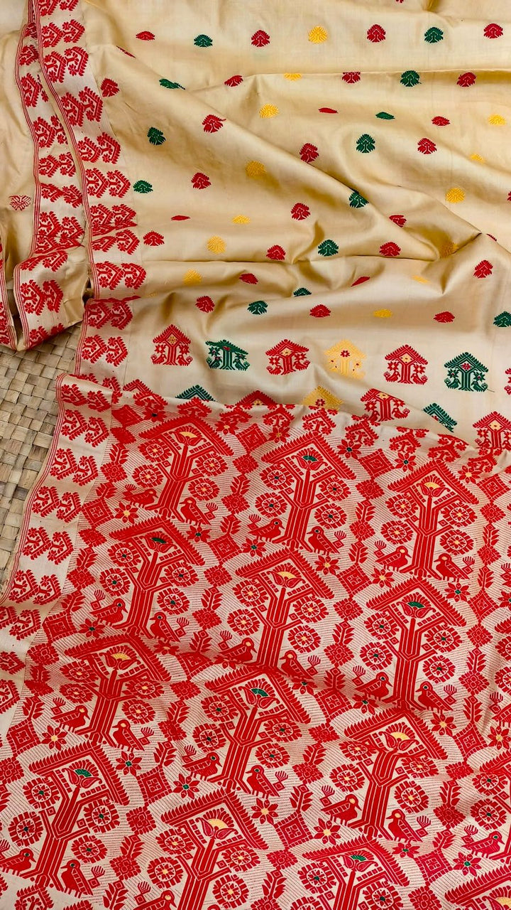 Rangratna Pure Tussar Assam Silk Saree