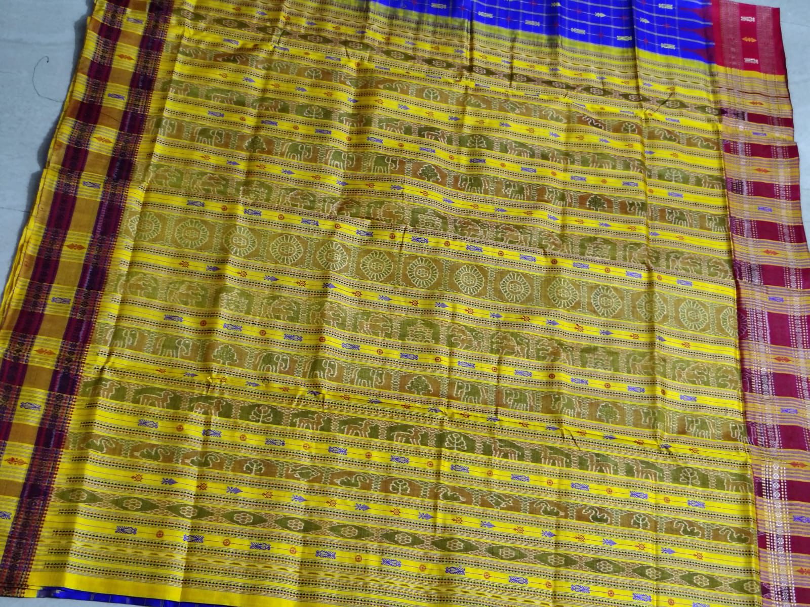 Hazar Booti Sambalpuri Ganga Jamuna Gopalpur Tussar Saree