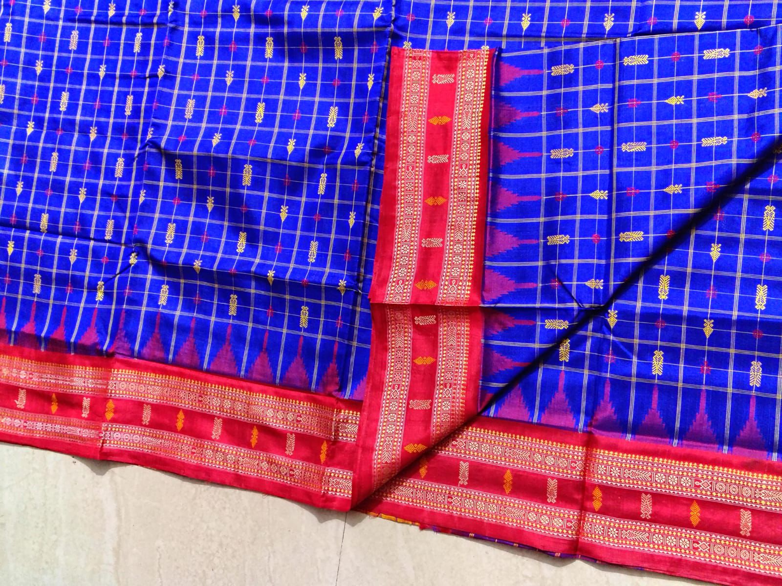 Hazar Booti Sambalpuri Ganga Jamuna Gopalpur Tussar Saree