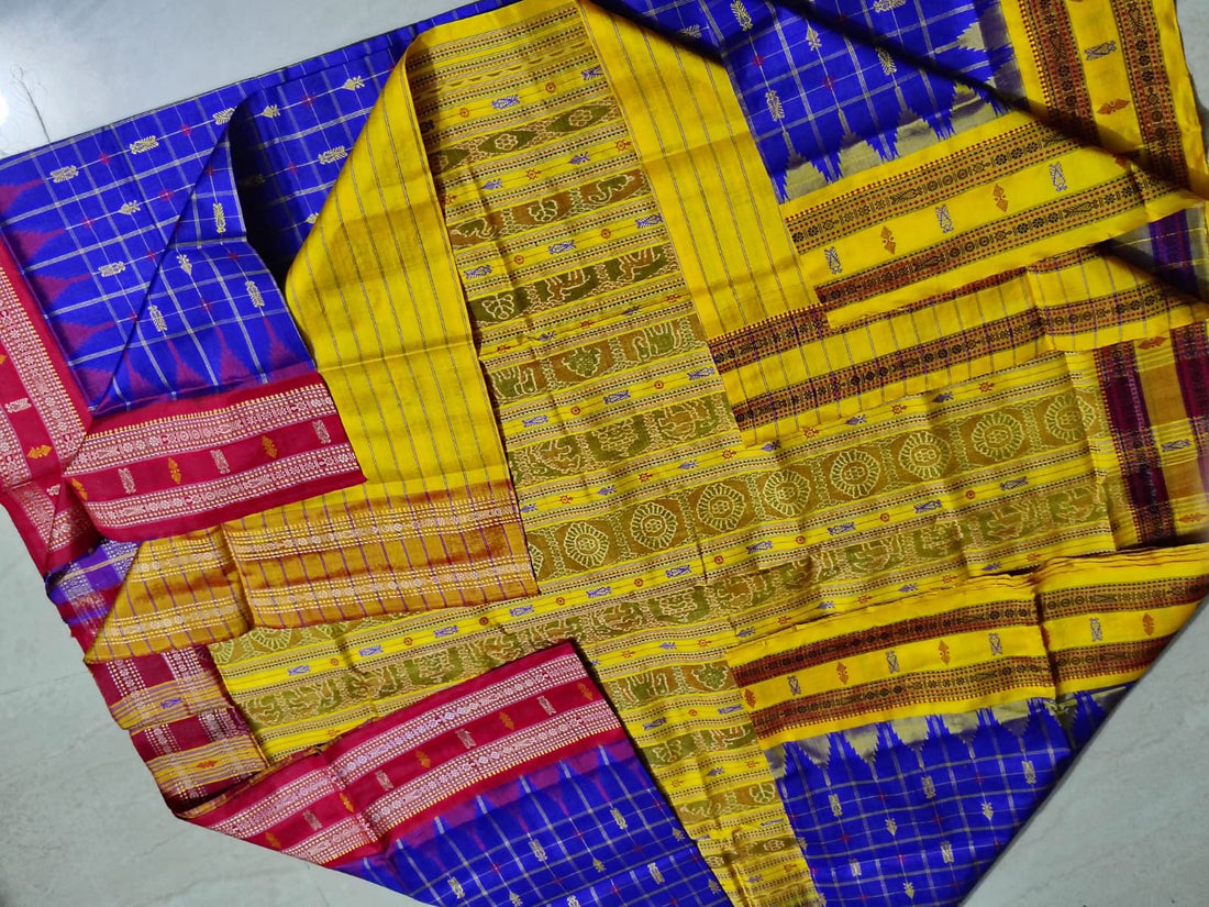 Hazar Booti Sambalpuri Ganga Jamuna Gopalpur Tussar Saree