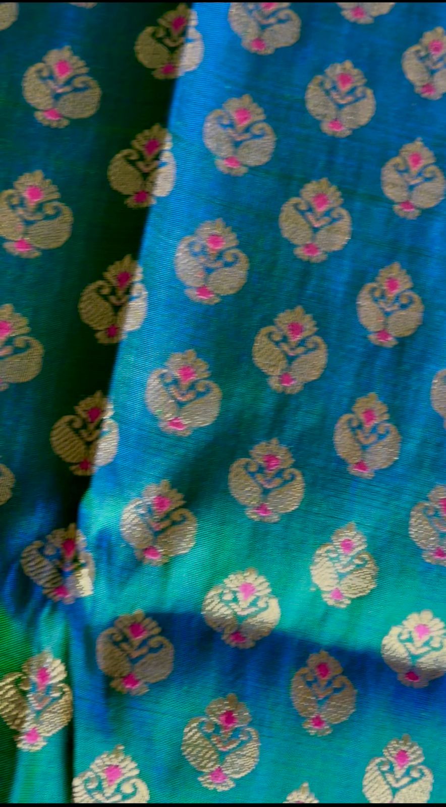 Ramayan Patli Pallu Pure Silk Swarnochuri Saree