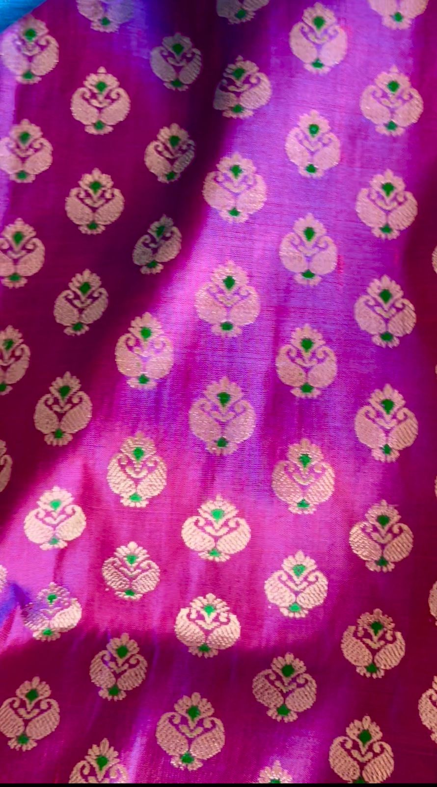 Ramayan Patli Pallu Pure Silk Swarnochuri Saree