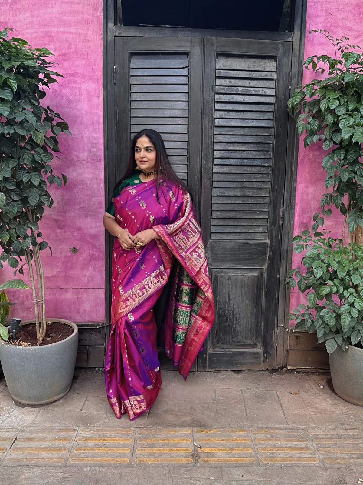 Ramayan Katha Pure Silk Swarnochuri Saree