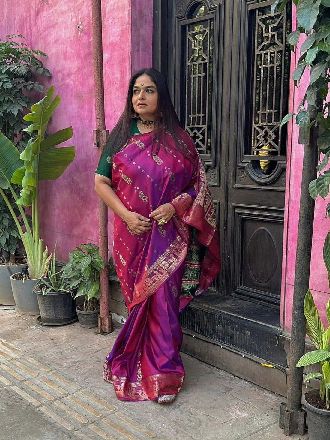 Ramayan Katha Pure Silk Swarnochuri Saree