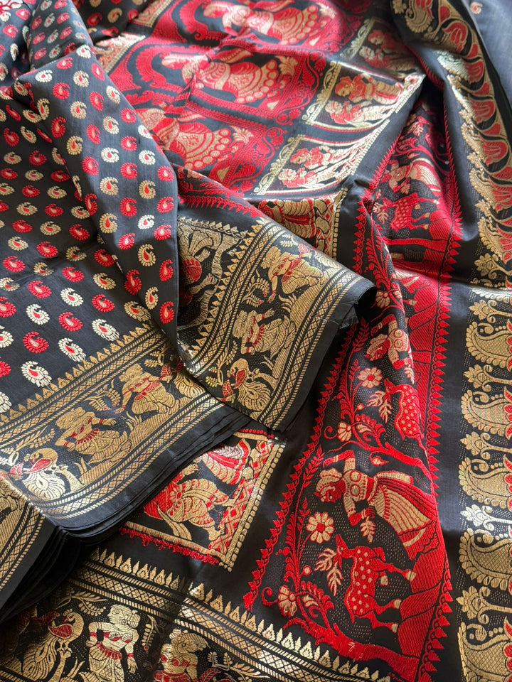 Heritage Fusion Pure Silk Swarnochuri–Baluchuri Saree