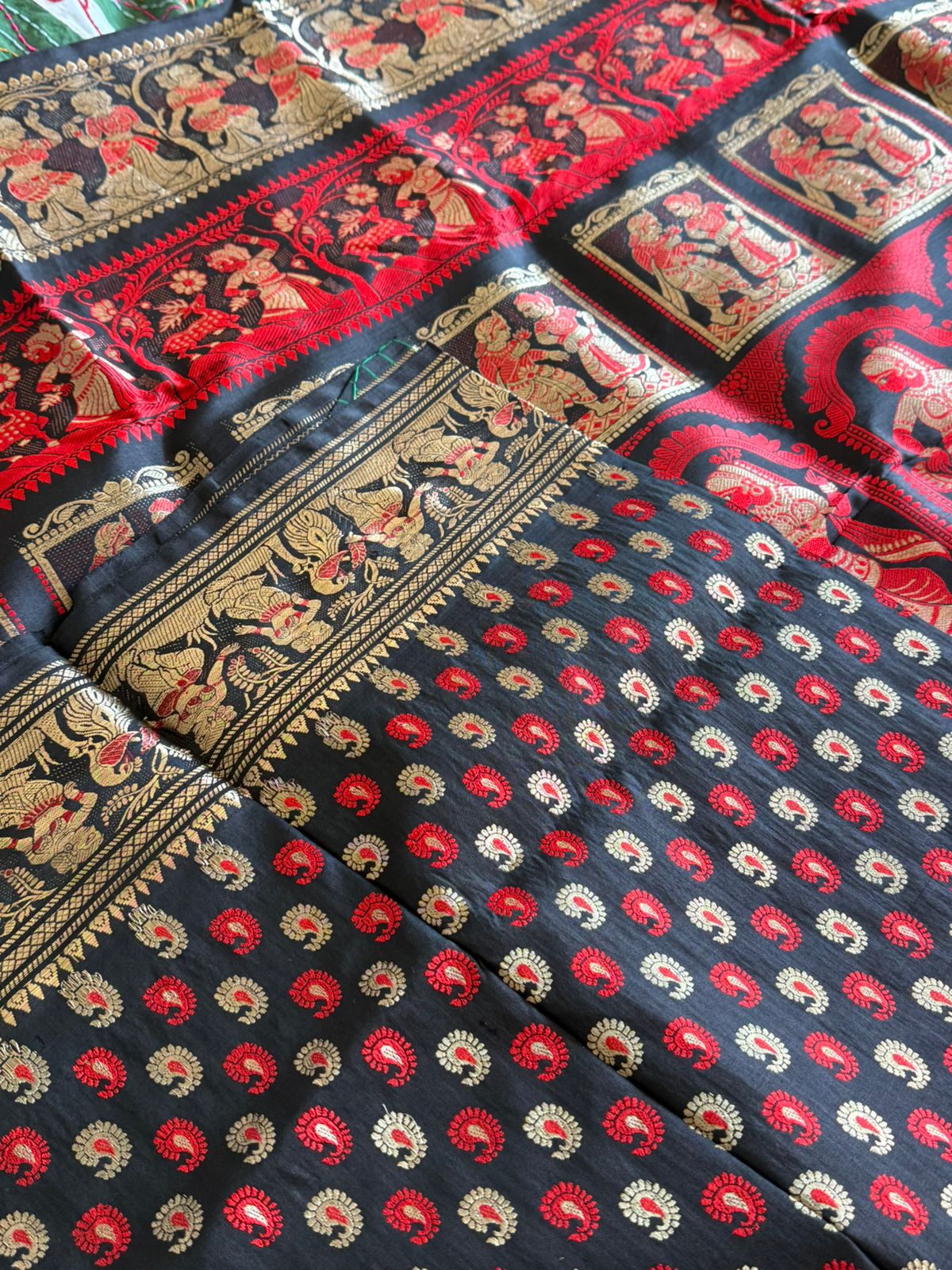 Heritage Fusion Pure Silk Swarnochuri–Baluchuri Saree