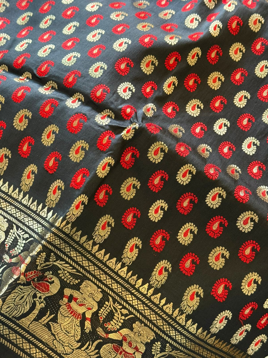 Heritage Fusion Pure Silk Swarnochuri–Baluchuri Saree