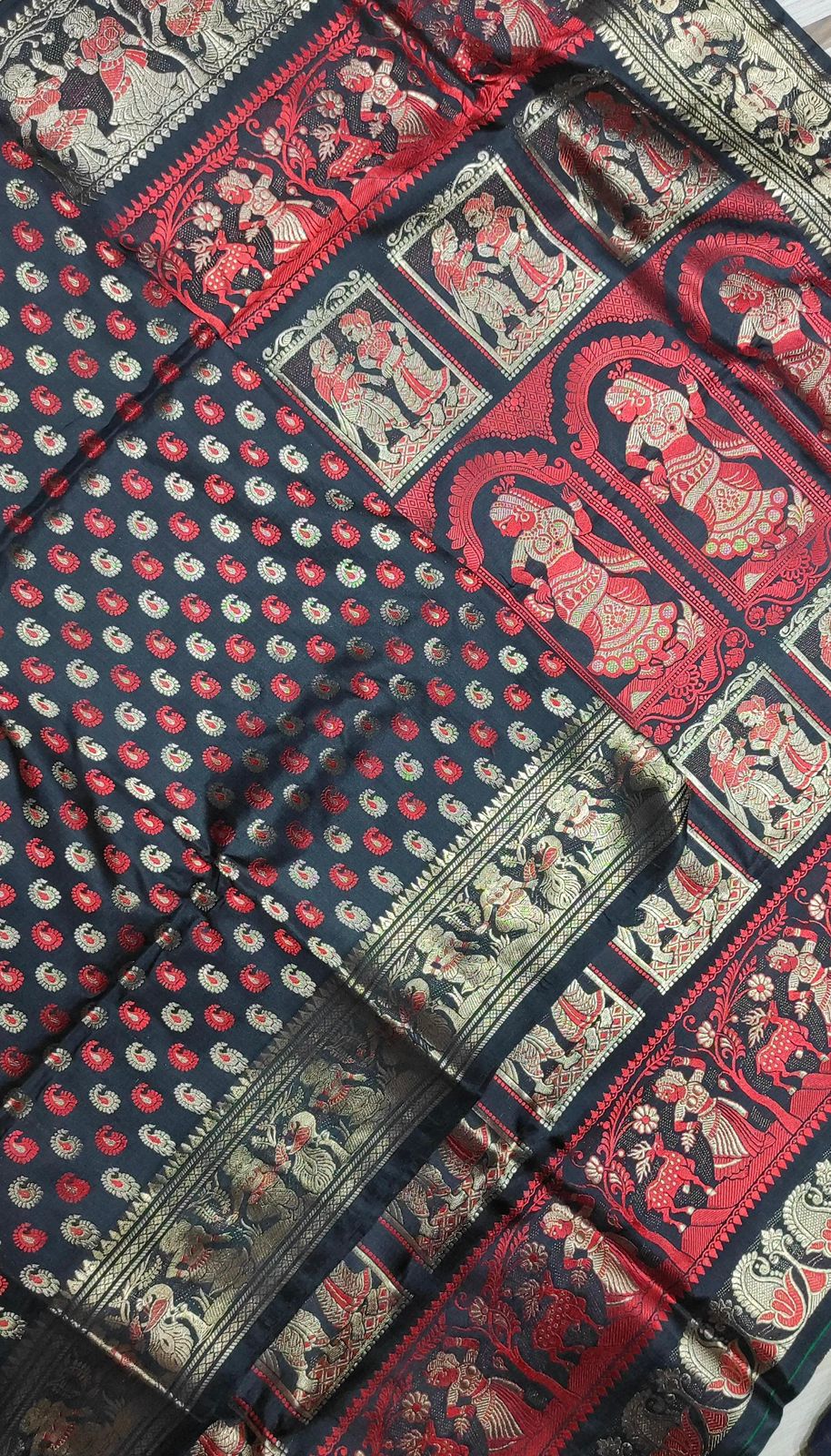 Heritage Fusion Pure Silk Swarnochuri–Baluchuri Saree