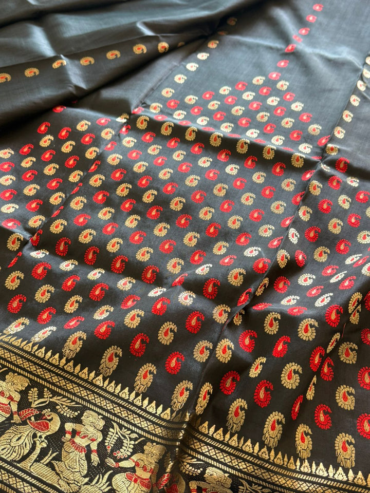 Heritage Fusion Pure Silk Swarnochuri–Baluchuri Saree