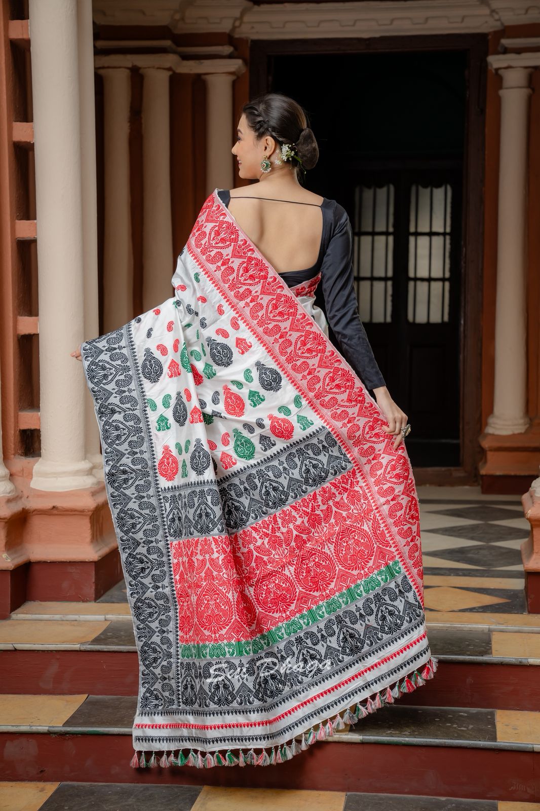 Ganga Jamuna Mulberry Silk Assam Heritage Saree
