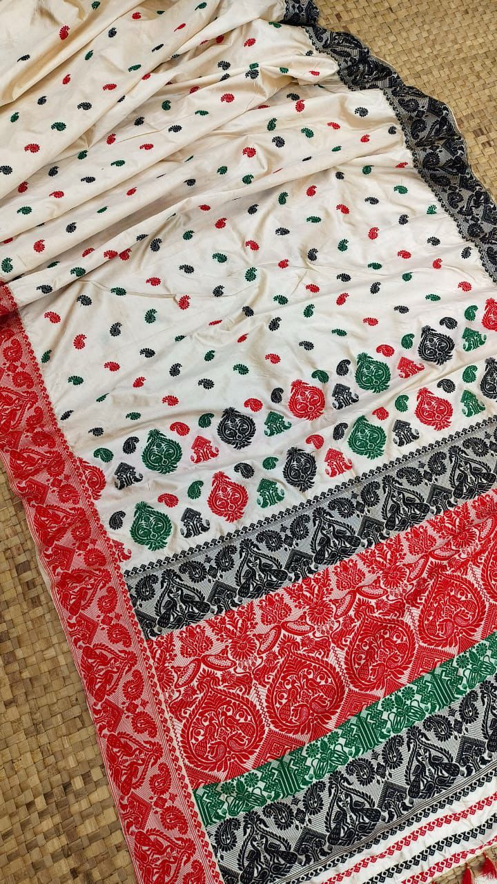 Ganga Jamuna Mulberry Silk Assam Heritage Saree