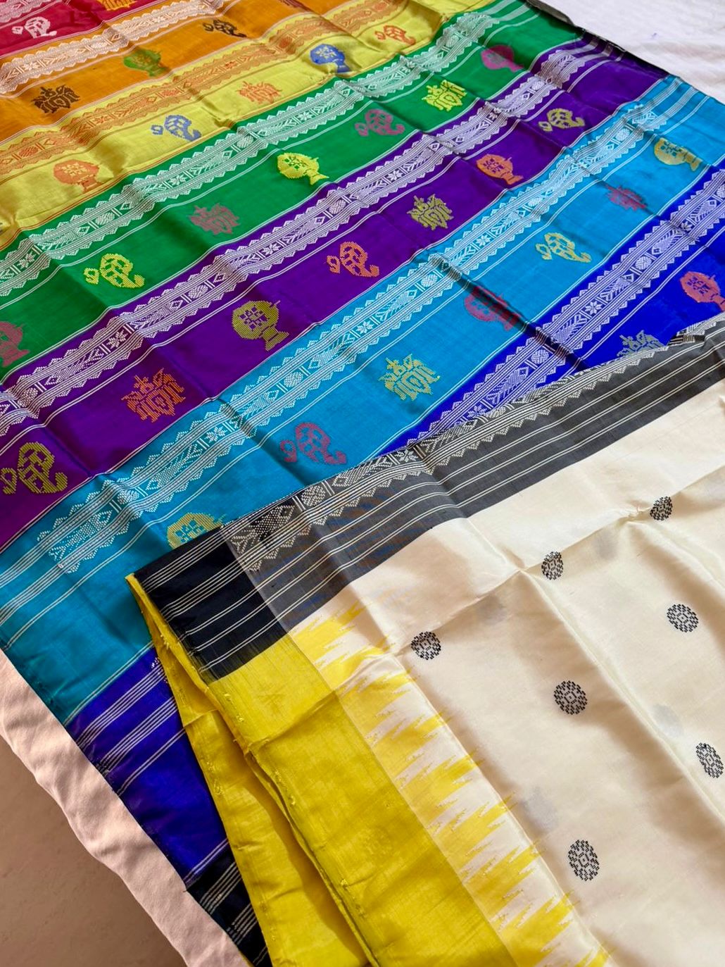 Ganga Jamuna Double Pallu Berhampuri Silk Masterpiece