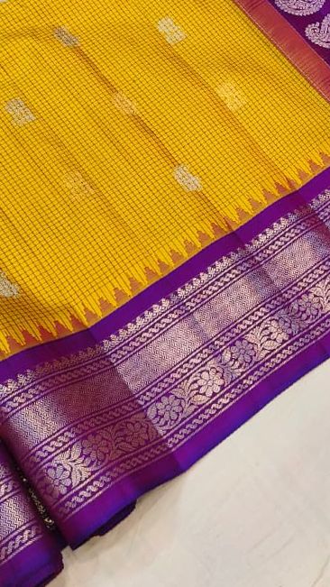 Subtle Checks Gadwal Heritage Saree