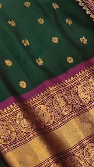 Emerald Aura Gadwal Silk Saree
