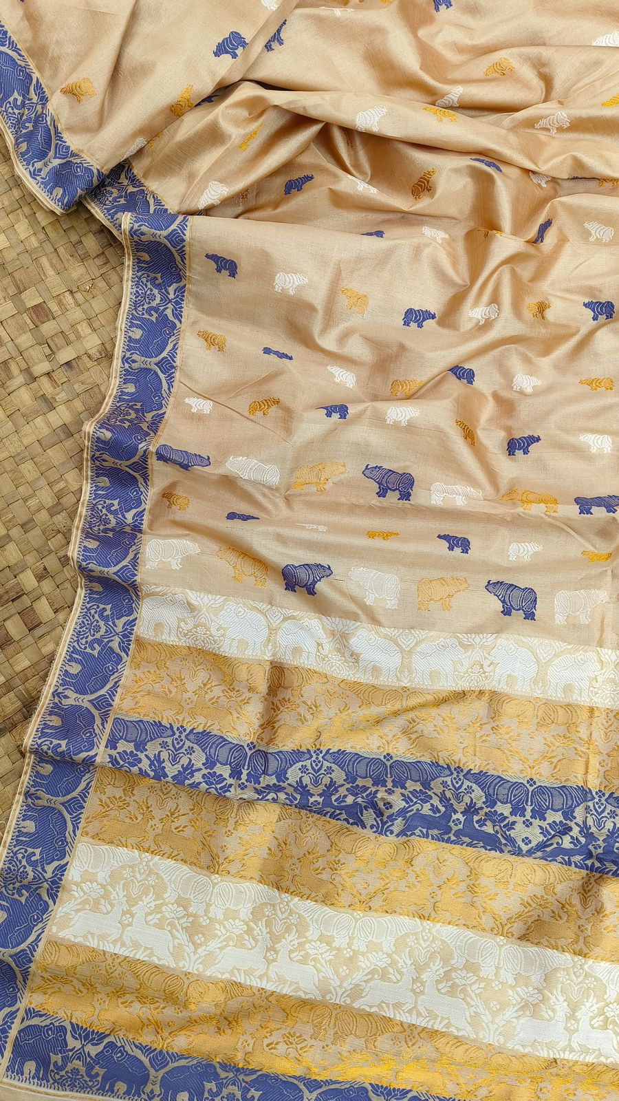 Kaziranga Vanya Assam Tussar Silk Saree