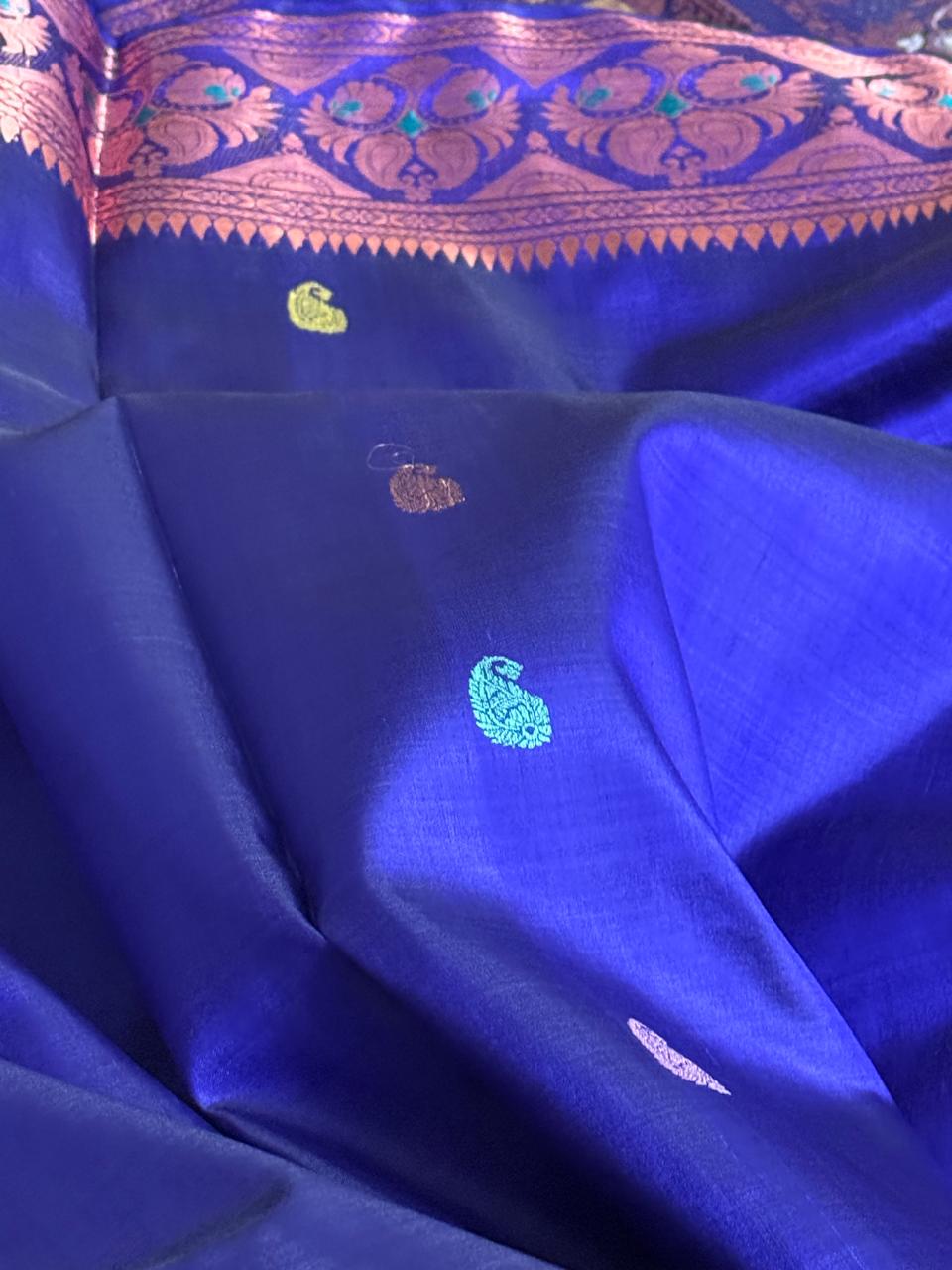 Vintage Revival Copper Zari Swarnochuri Silk Saree