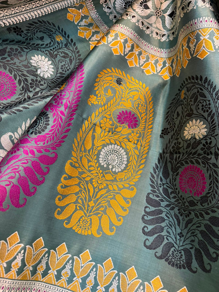 Kalka Paisley Revival Butta Baluchuri Silk Saree