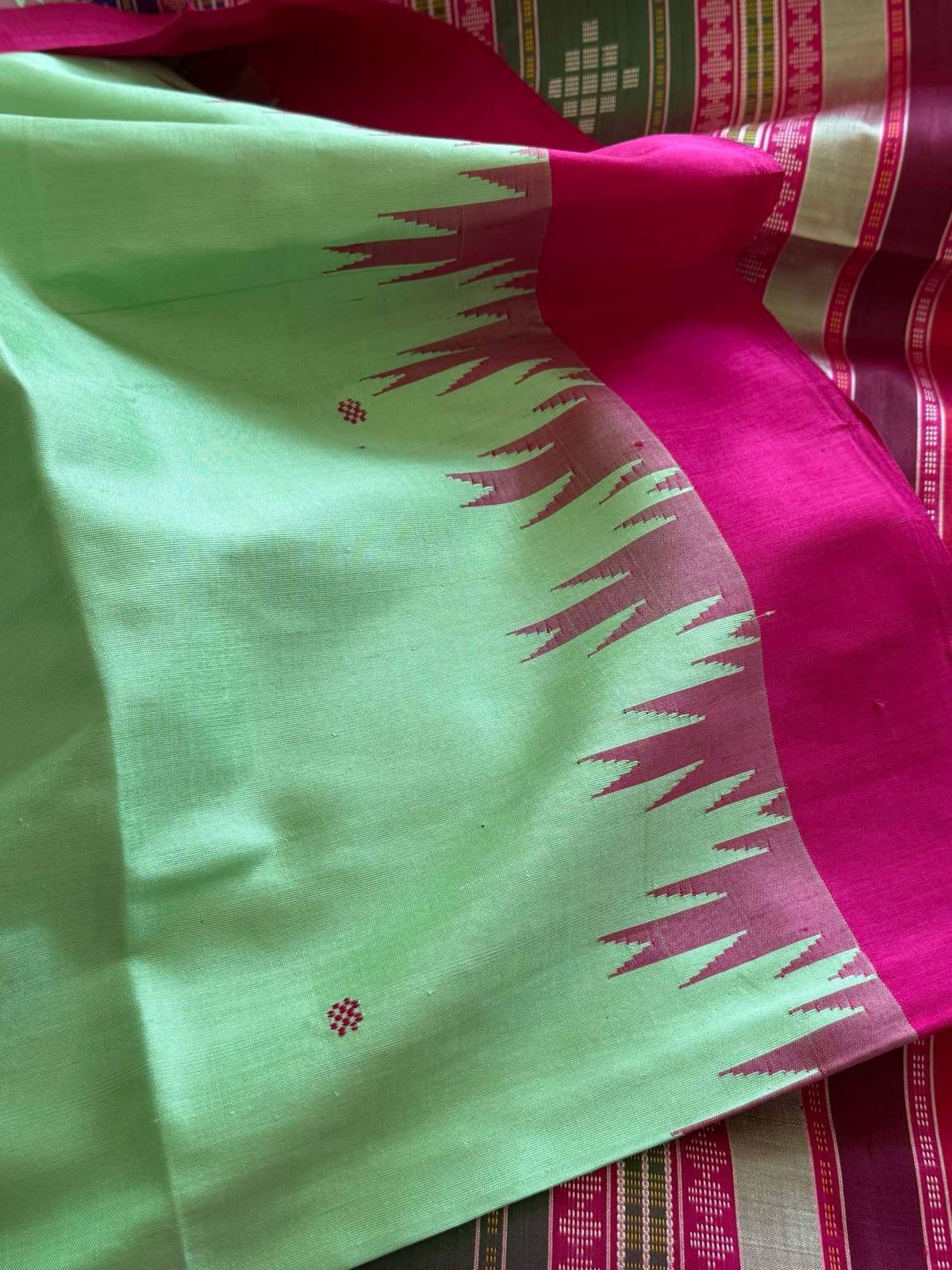 Summer Glow Pure Silk Berhampuri Saree