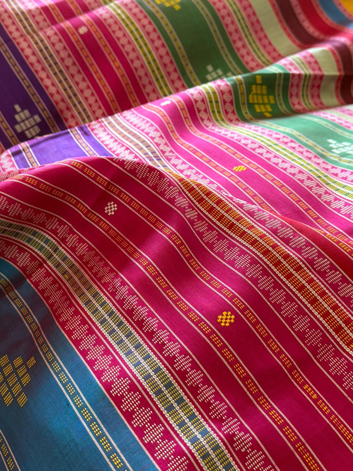 Summer Glow Pure Silk Berhampuri Saree