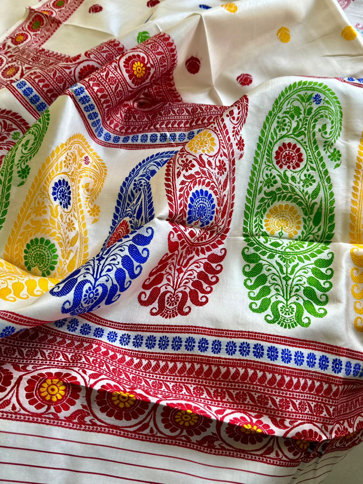 Vintage Galani Paisley Baluchuri Silk Saree - Available on Pre order 45 days
