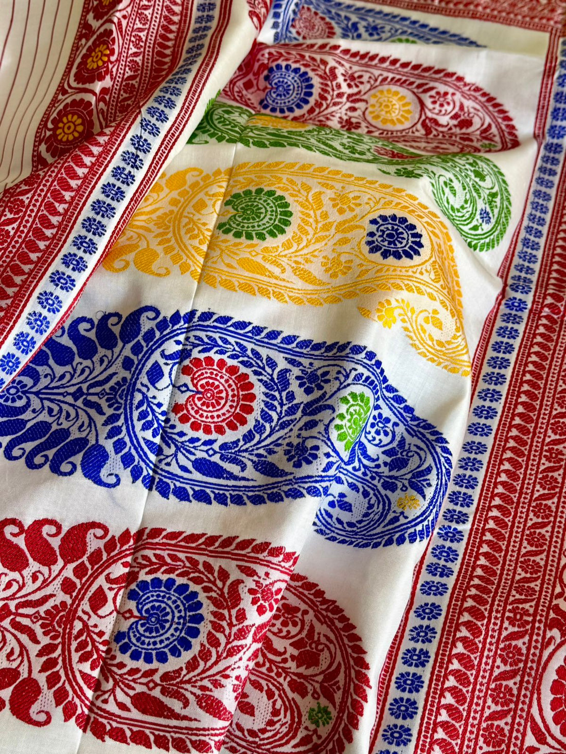 Vintage Galani Paisley Baluchuri Silk Saree - Available on Pre order 45 days