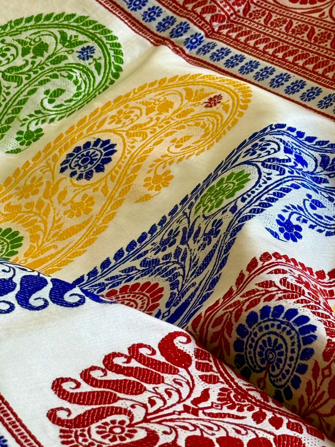 Vintage Galani Paisley Baluchuri Silk Saree - Available on Pre order 45 days