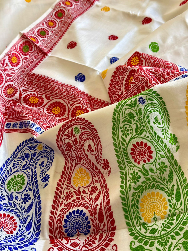 Vintage Galani Paisley Baluchuri Silk Saree - Available on Pre order 45 days