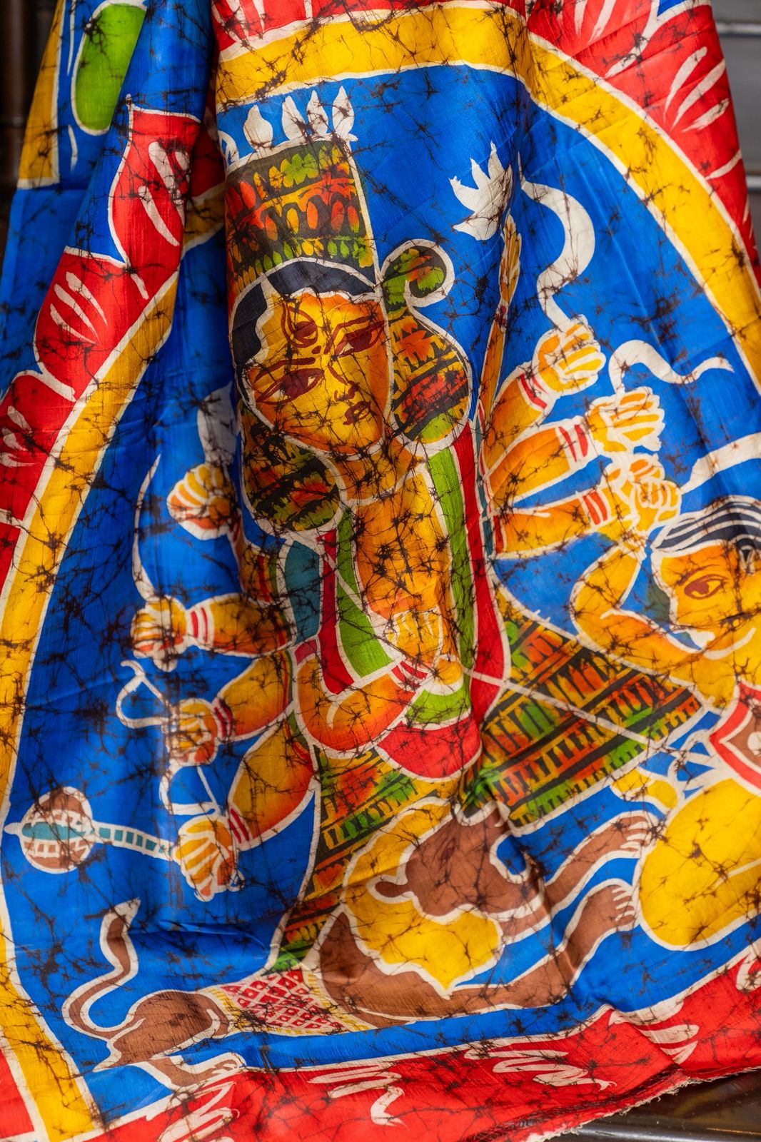 Durga Vaibhav Batik Mulberry Silk Saree - Pre-Order your Batik Masterpiece Today — Handcrafted Elegance Delivered In 45 Days........