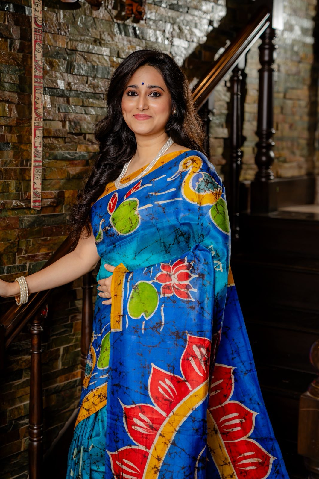 Durga Vaibhav Batik Mulberry Silk Saree - Pre-Order your Batik Masterpiece Today — Handcrafted Elegance Delivered In 45 Days........