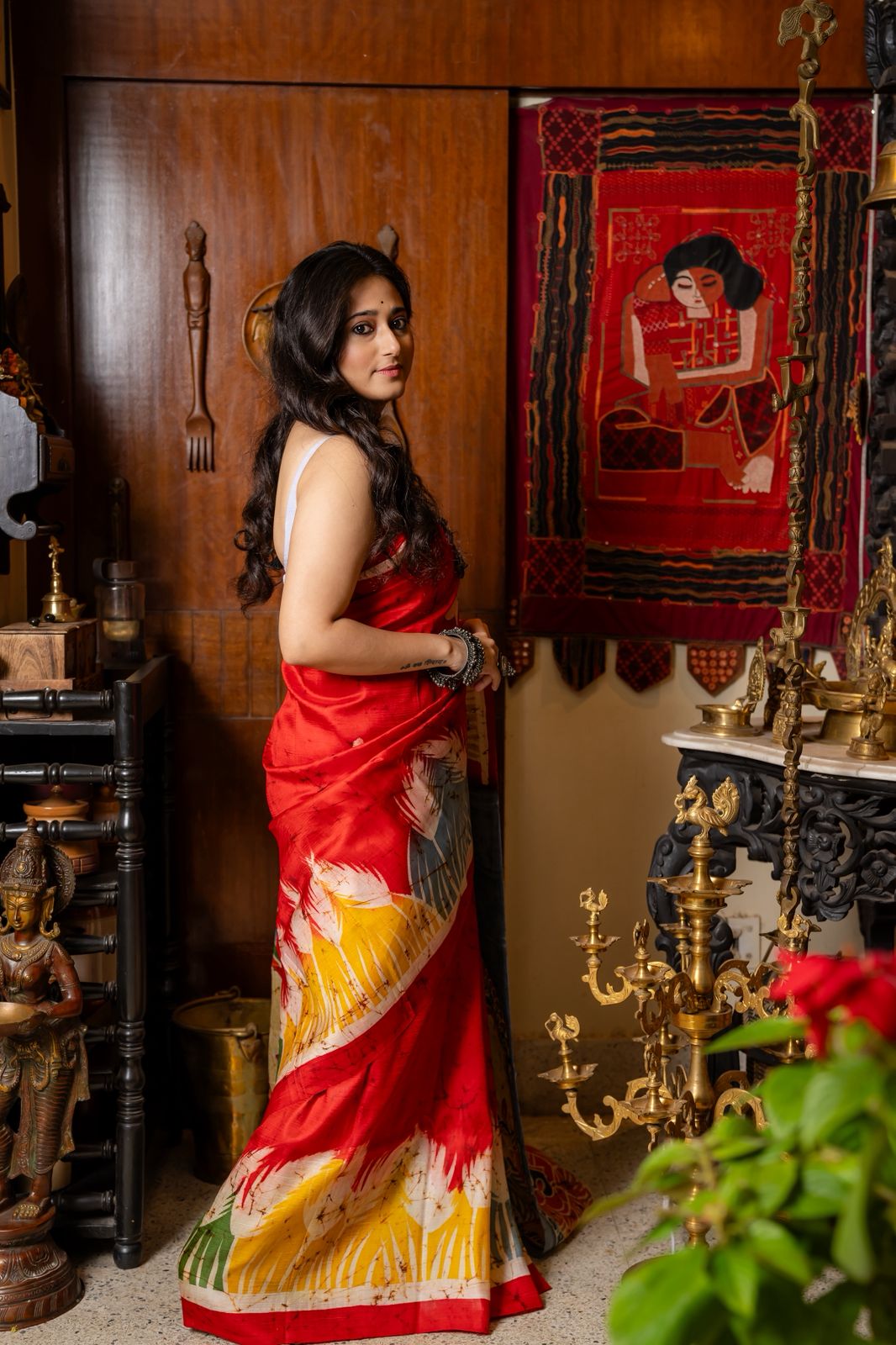 Devi Shakti Batik Mulberry Silk Saree  - Pre-Order your Batik Masterpiece Today — Handcrafted Elegance Delivered In 45 Days........