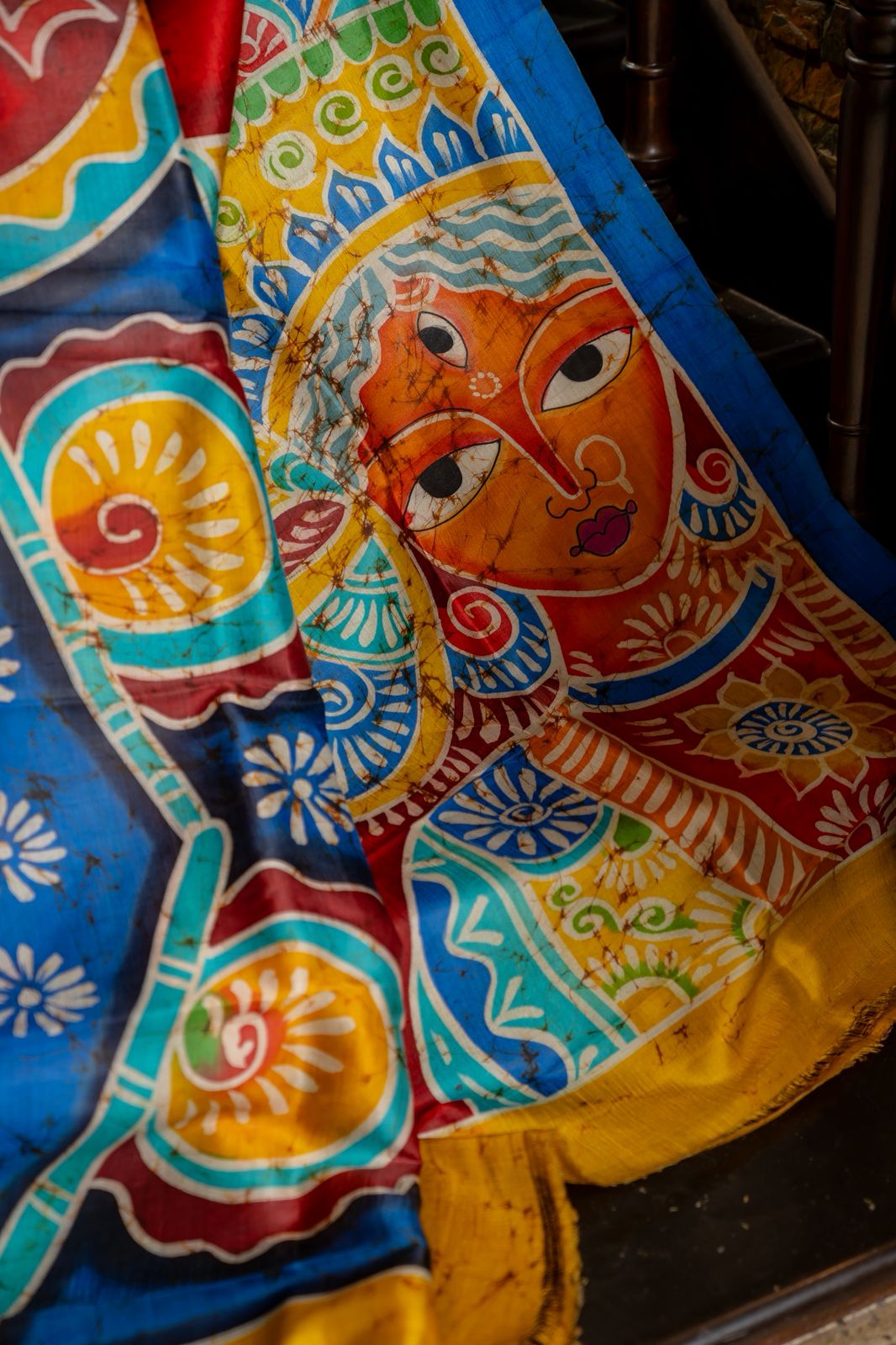 Durgeshwari Handcrafted Batik Mulberry Silk Saree - Pre-Order your Batik Masterpiece Today — Handcrafted Elegance Delivered In 45 Days........
