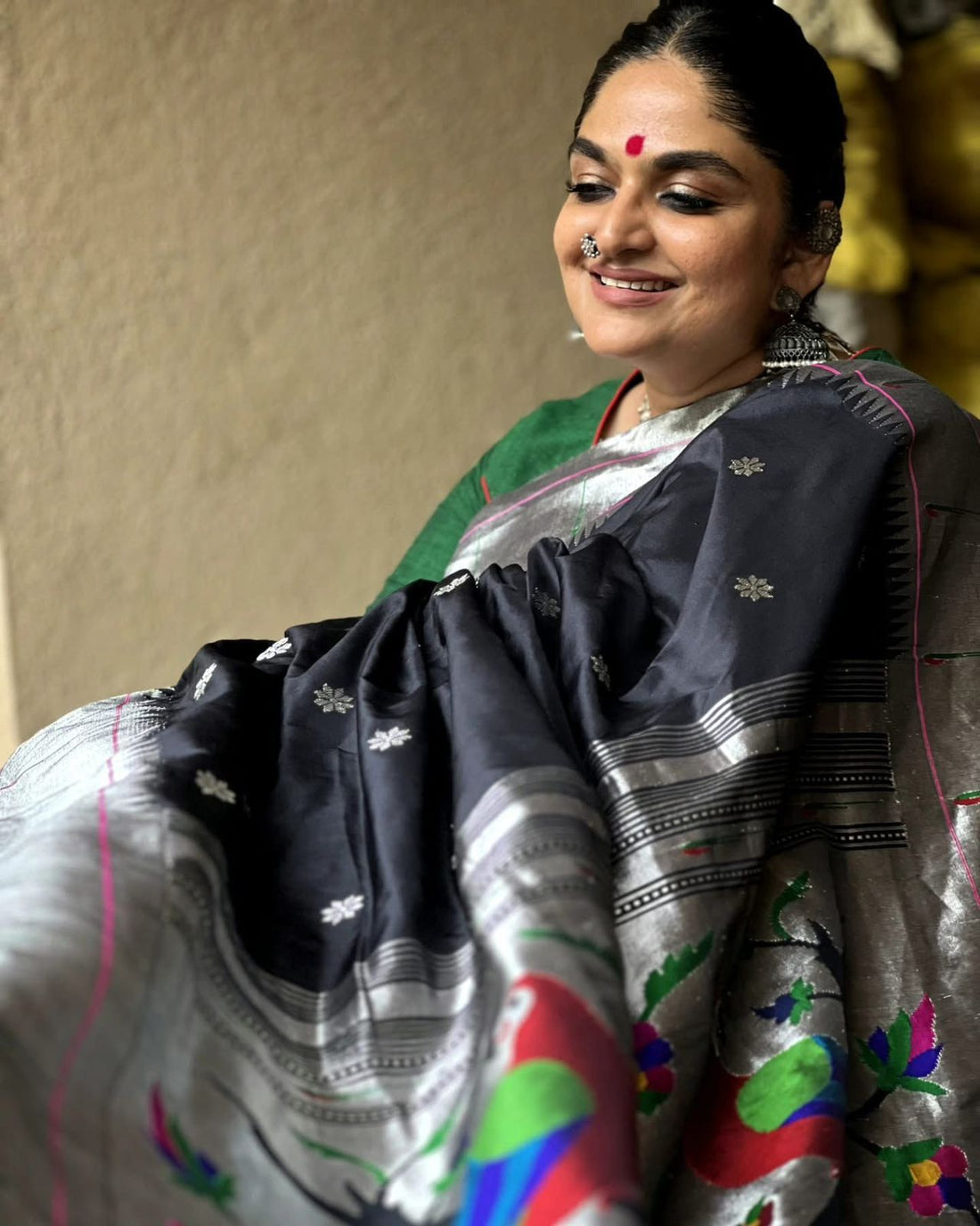 Rajhans Muniya Silver Zari Paithani Saree - Available on Pre order 60 days
