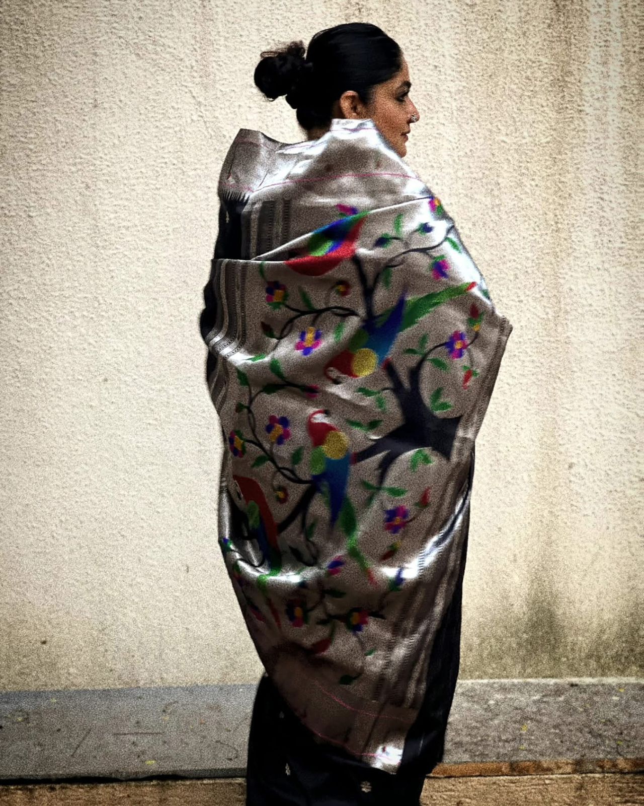 Rajhans Muniya Silver Zari Paithani Saree - Available on Pre order 60 days